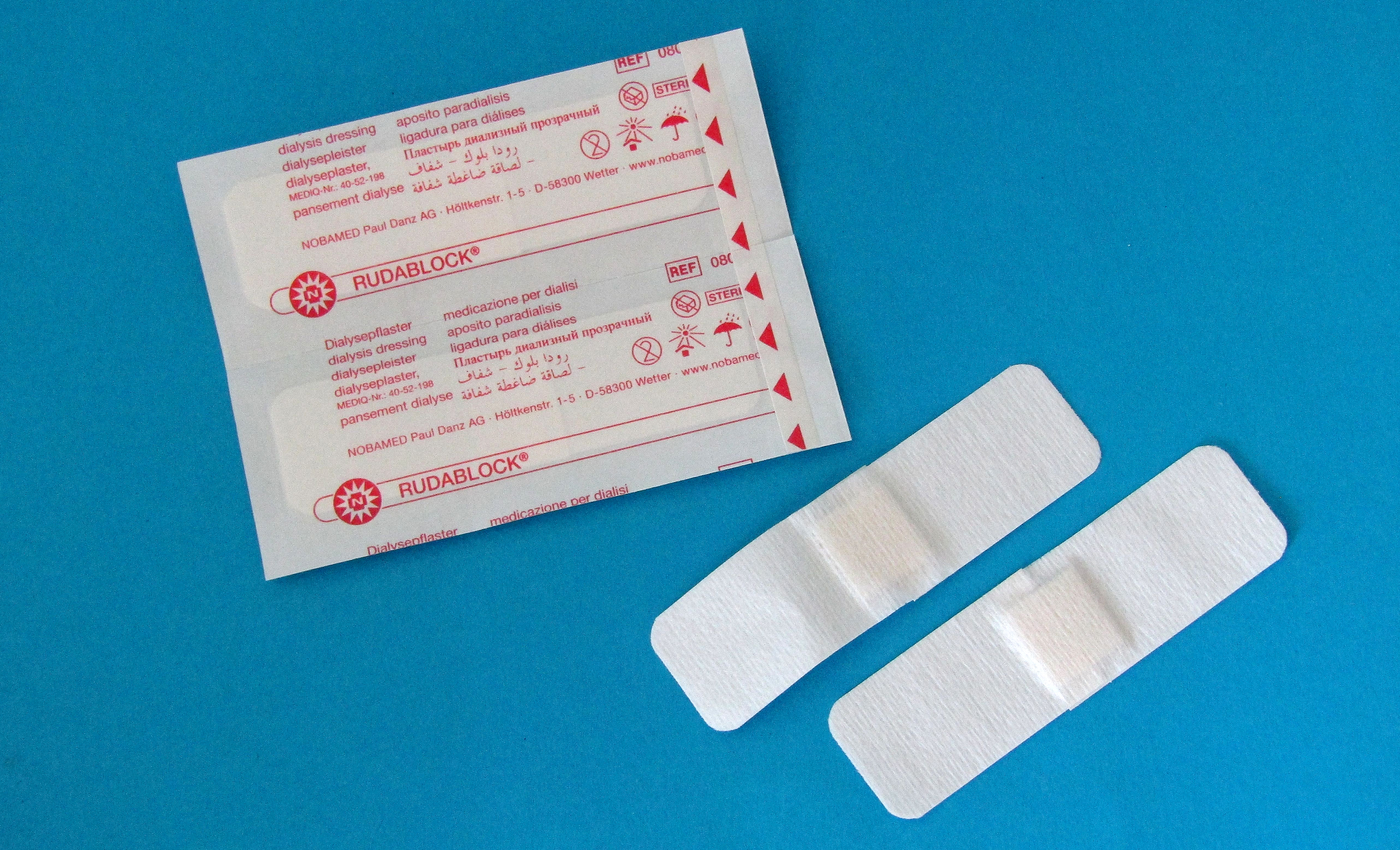 RUDABLOCK® Dialysepflaster, Pflaster, Druckpflaster, Wundpflaster, Wundauflage