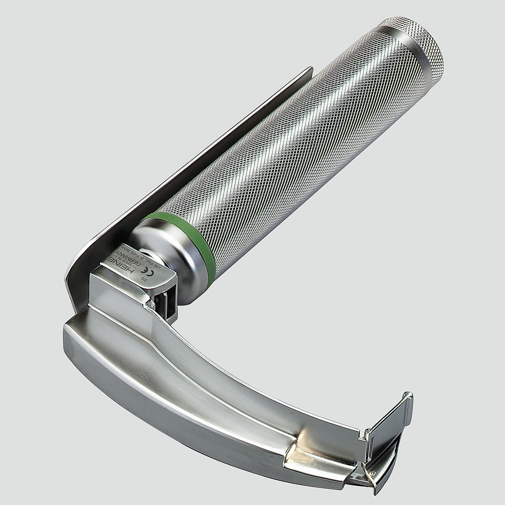 HEINE® FlexTip + Fiber Optik (F.0.) Spateln - Set mit Mac 3 und Mac 4 Spatel, Laryngoskopspatel-Set