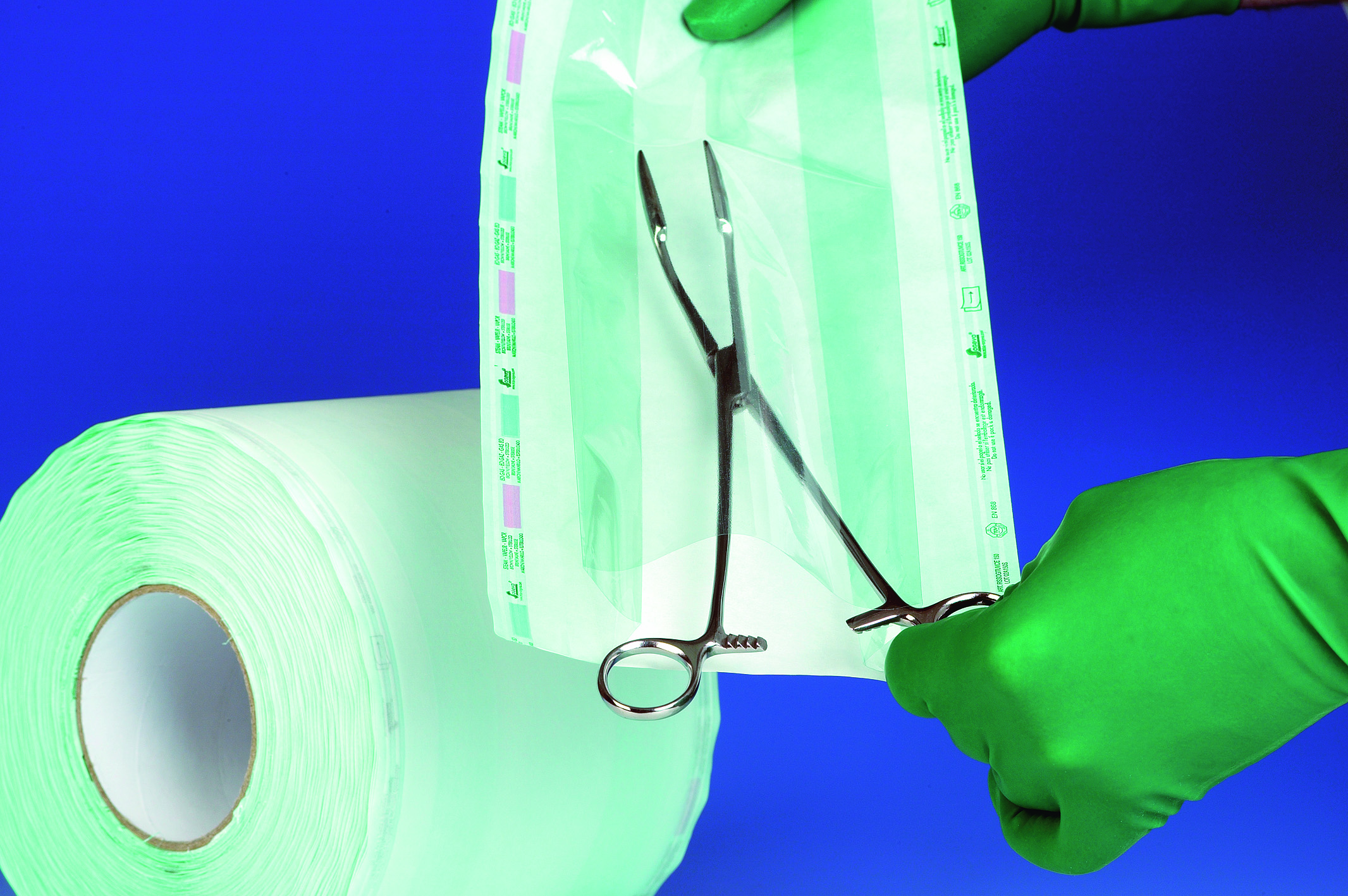 Klarsichtrolle - Dampfsterilisation, Steri Rolle, Sterilisationsrolle, Steribeutel