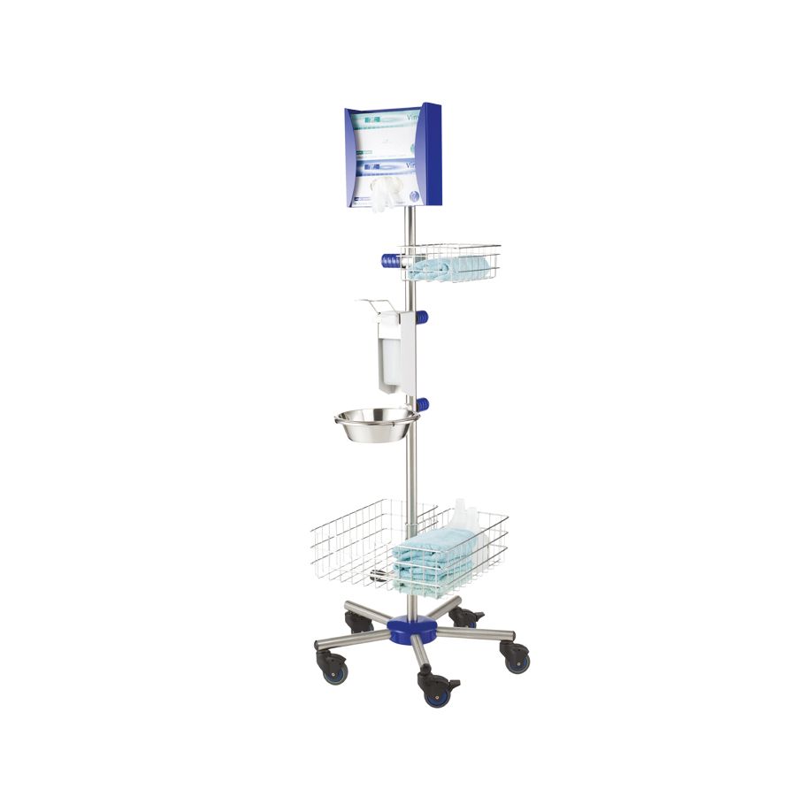 MOBILES HYGIENECENTER, Transportable Station für Hygieneprodukte, Hygienestation, mobiler Hygienewag