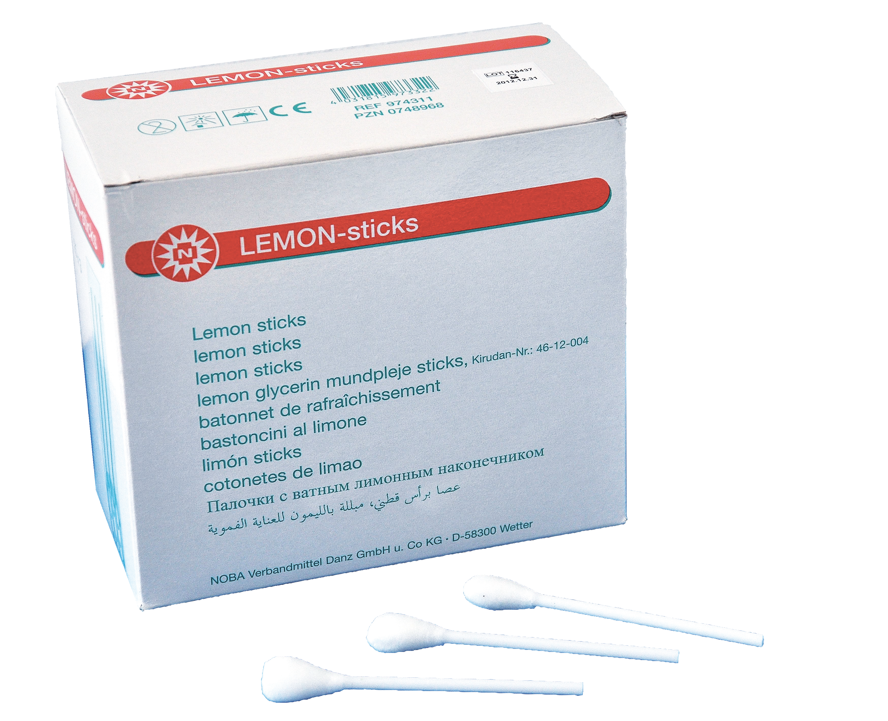 Lemonsticks, Mundbefeuchtungsstäbchen mit Zitronenaroma