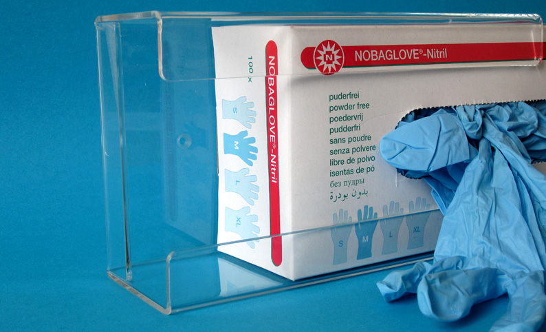 Handschuhbox – Halterung aus Acrylglas