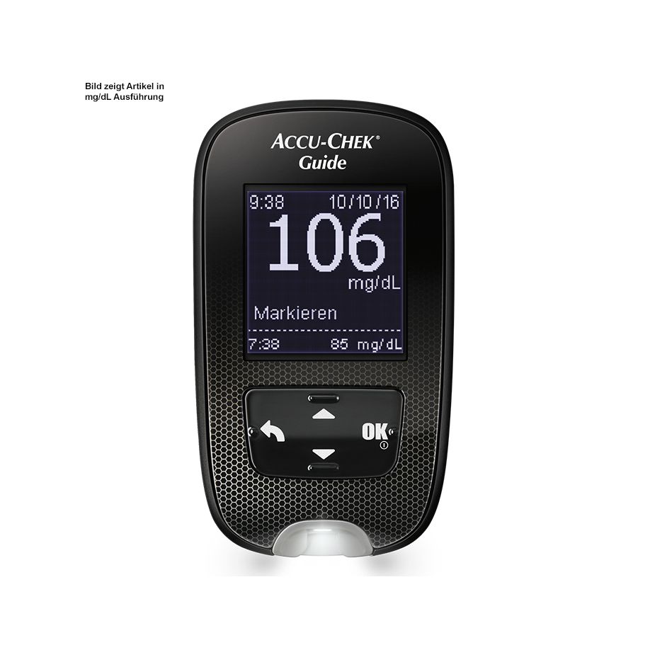 Accu-Chek Guide Set mg/dl Blutzuckermessgerät, Glukosemessgerät, Blutzuckertester