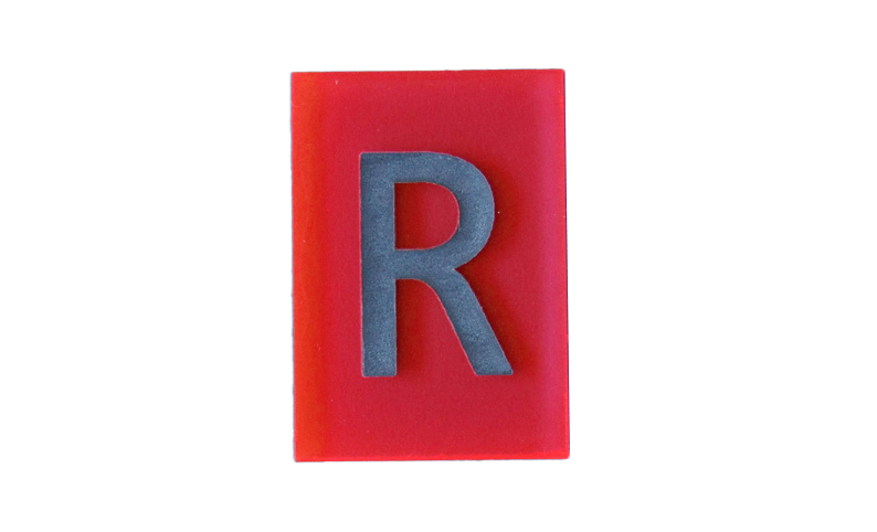 Röntgen-Bleibuchstaben, Markierungsbuchstaben