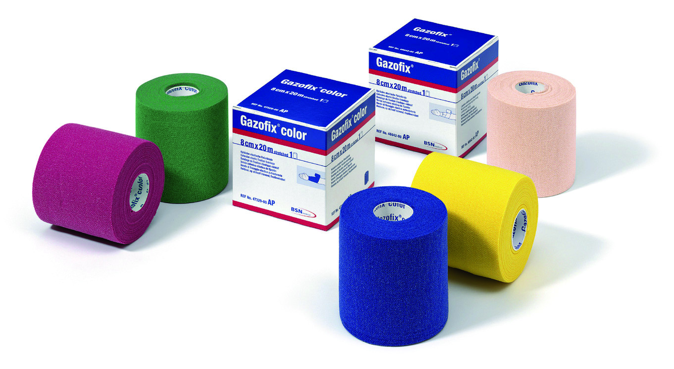 GAZOFIX® color Fixierbinde, elastische Binde, farbige Binde