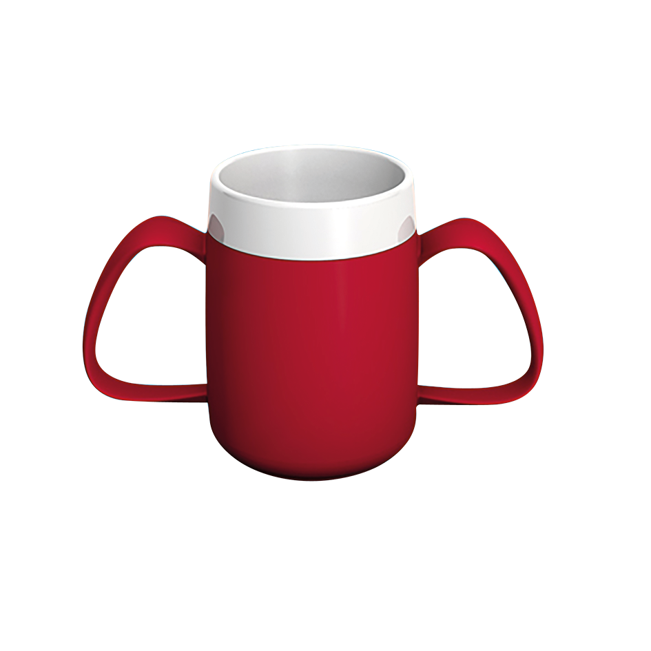 2-Henkel-Becher mit Trink-Trick, Doppelgriff-Becher
