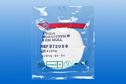 Nobacervix-Mull-Watte Tampon unsteril, Wattetampon, Wattekugel