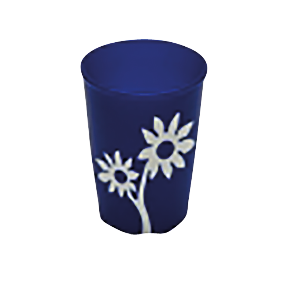 Becher mit Antirutsch - Blumemuster