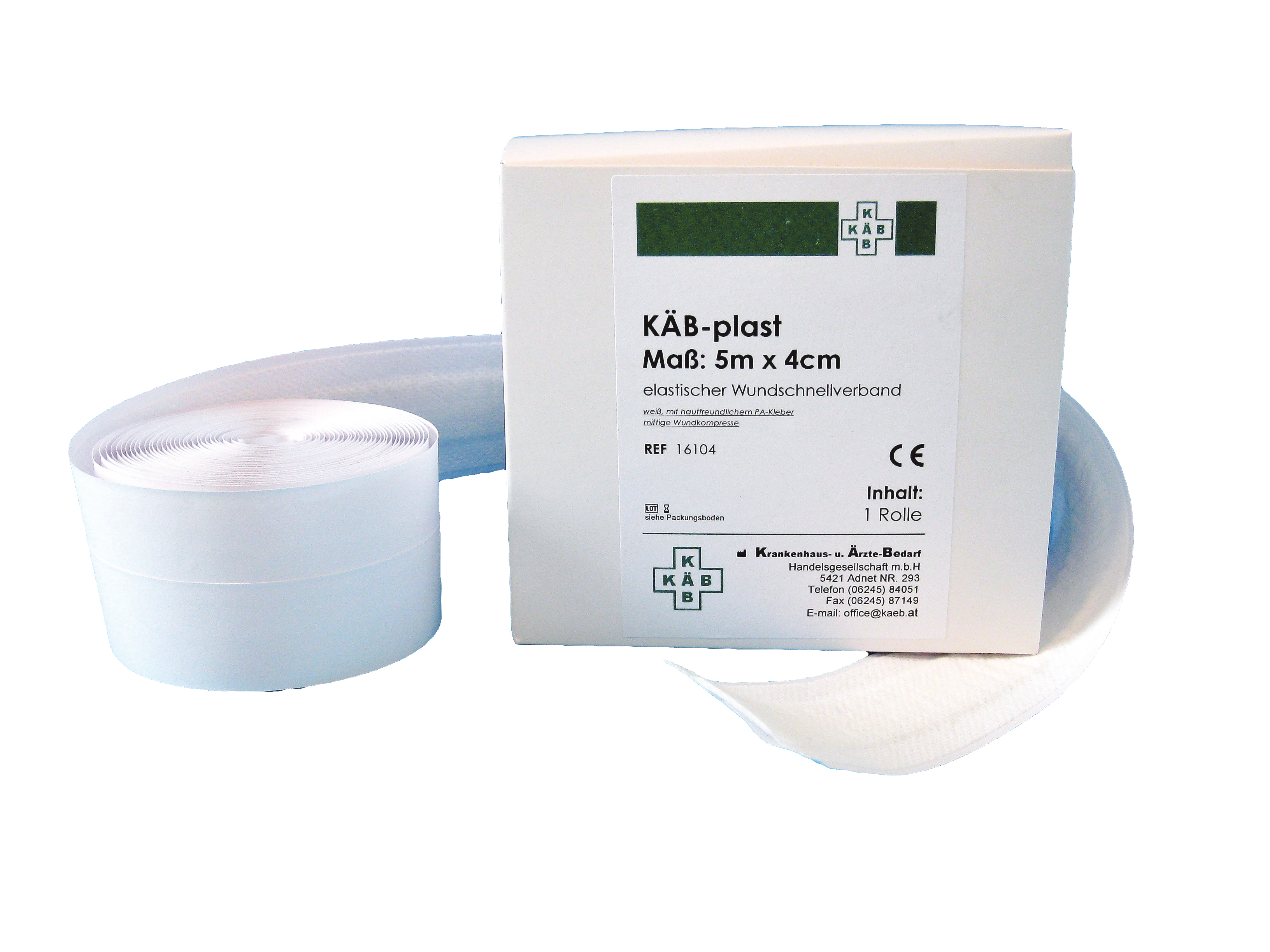 K.Ä.B.- plast Wundschnellverband, Rollenpflaster, Vliespflaster