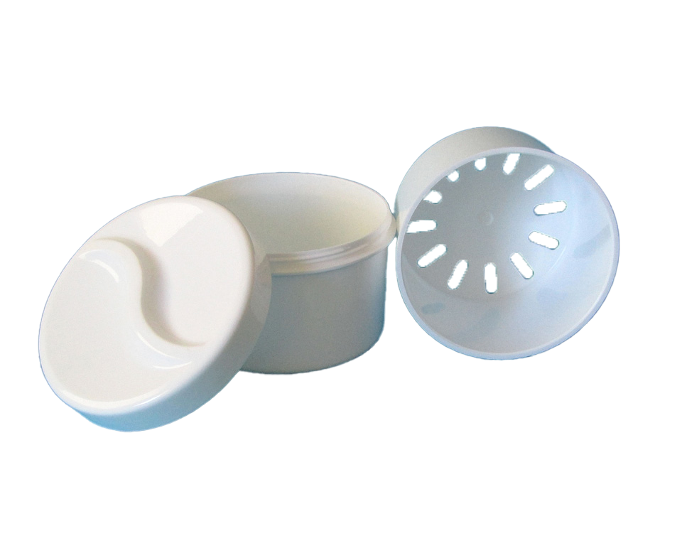 Zahnprothesendose, Prothesenbehälter, Prothesendose, Dose, Gebissdose
