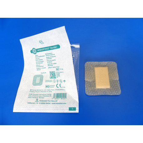 Nobasponge Border Silikon Schaumstoffverband, Pflaster