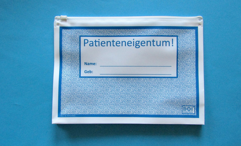Patienteneigentum-Tasche