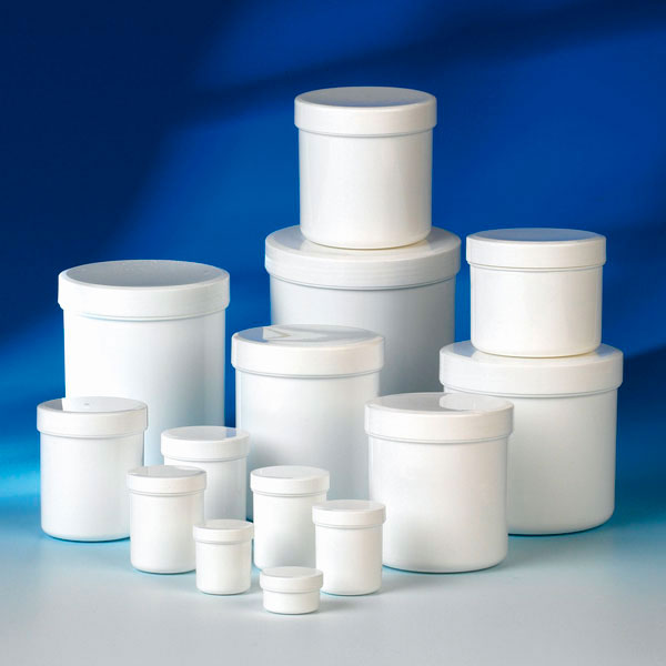 Salben- und Probendose mit Schraubdeckel, Probenbehälter, Schraubdosengefäß, Histogefäß