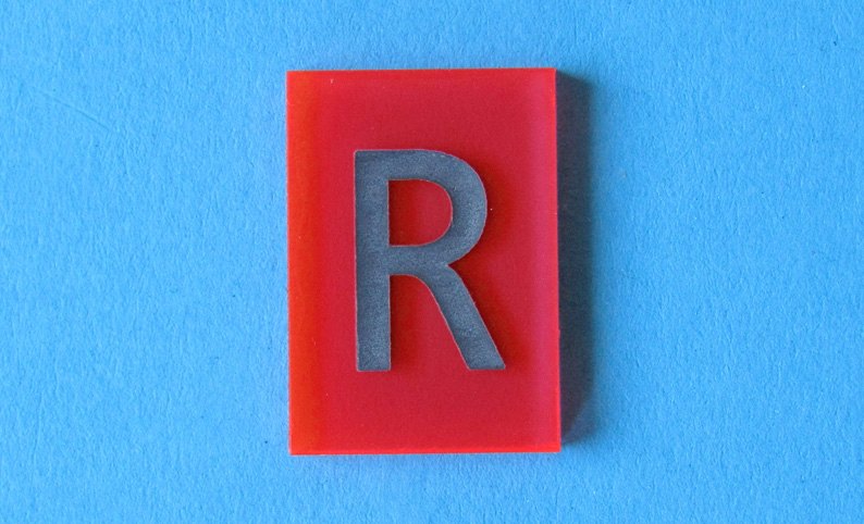 Röntgen-Bleibuchstaben, Markierungsbuchstaben