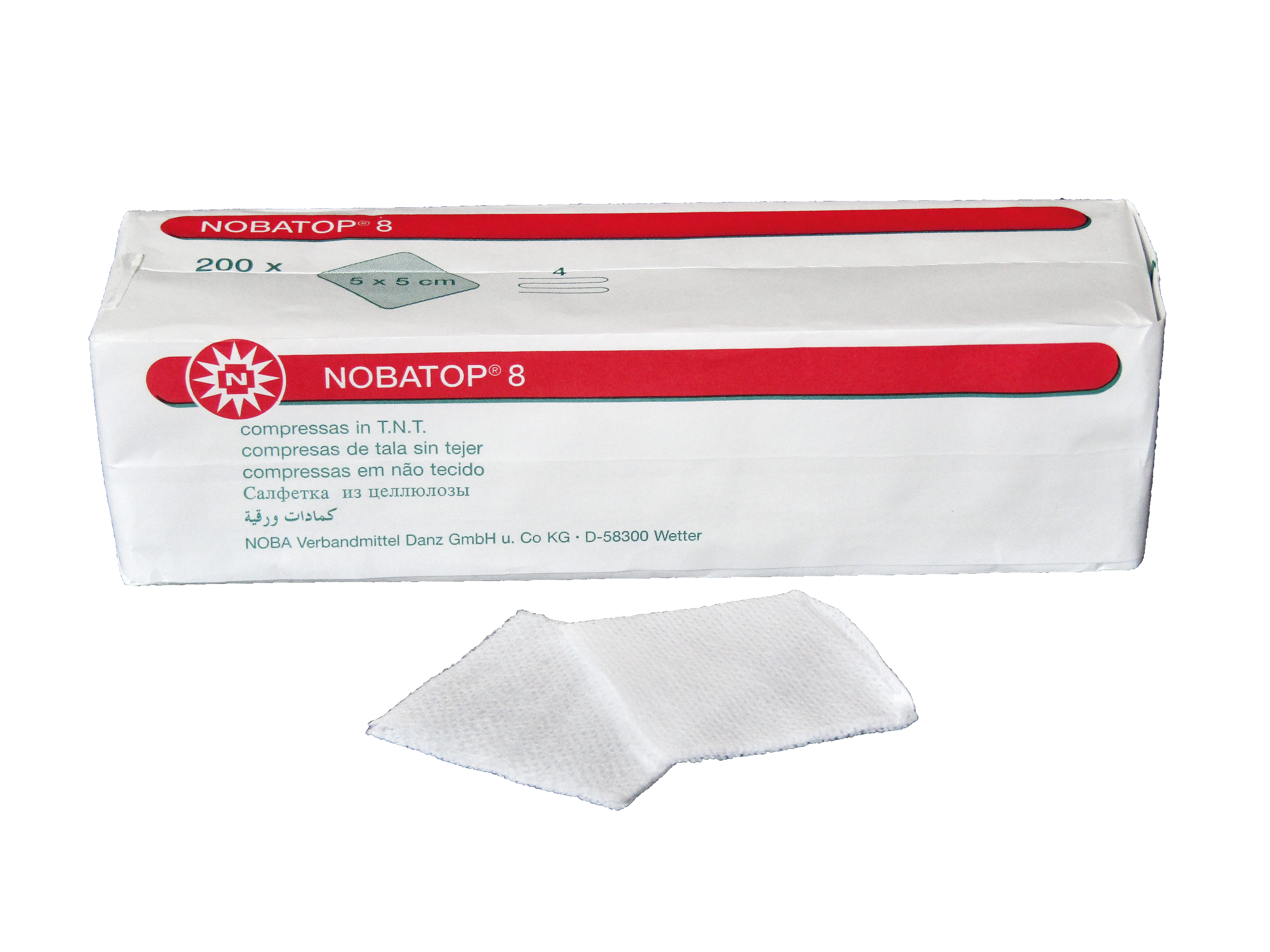 854005:NOBA TOP®-soft – Vliesstoffkompressen-unsteril, Kompresse, Tamponaden, Salbenverband