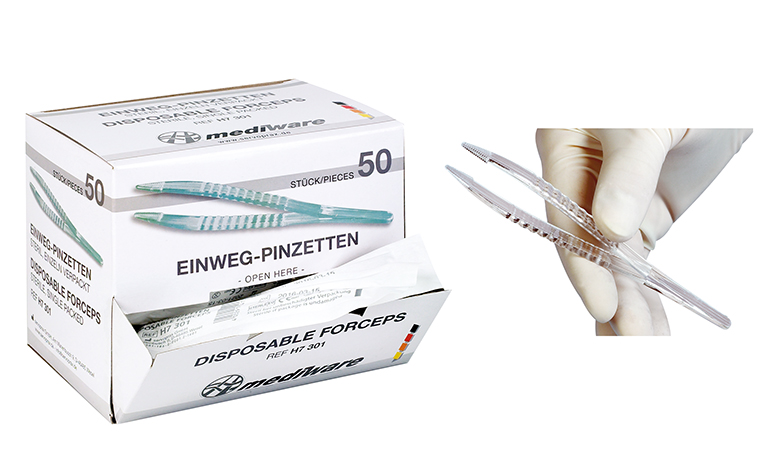 Einmal-Pinzetten – steril, Pinzette, anatomische Pinzette, Einmalpinzette