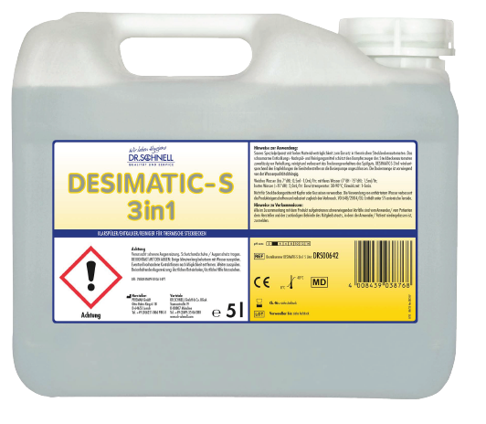 DESIMATIC 5L, Klarspüler, Entkalker, Reiniger für thermische Steckbecken