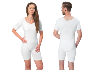 Pflegebody mit  Rückenreißverschluss, Kleidung