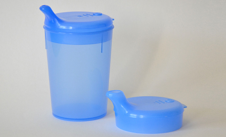Trinkbecher-Set, Trinkhilfe, Gebissdose, Becher