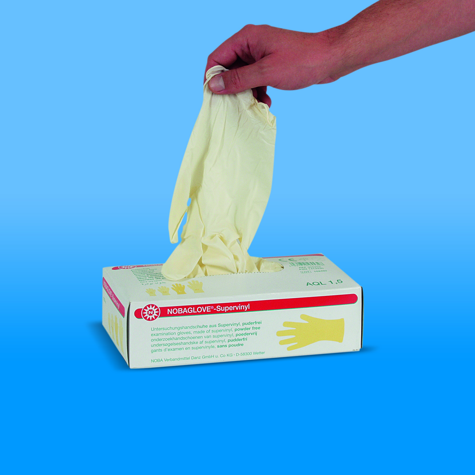 NOBAGLOVE® Untersuchungshandschuhe Softvinyl, Einmalhandschuh, Hygienehandschuh
