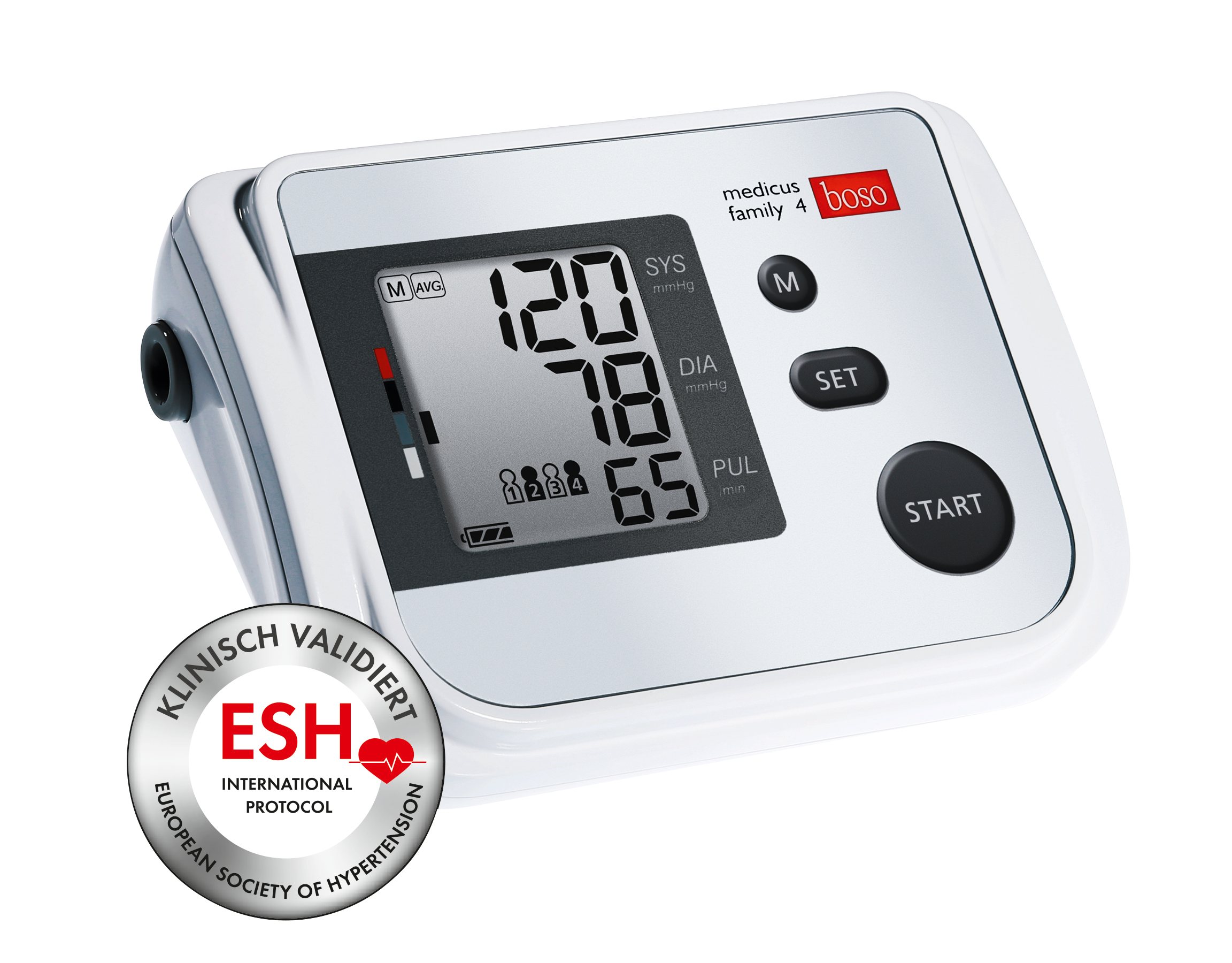 BOSO medicus family 4, Blutdruckmessgerät, Blutdruckmonitor, Blutdruckmesser