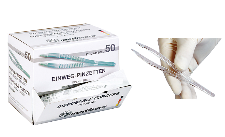 Einmal-Pinzetten – steril, Pinzette, anatomische Pinzette, Einmalpinzette