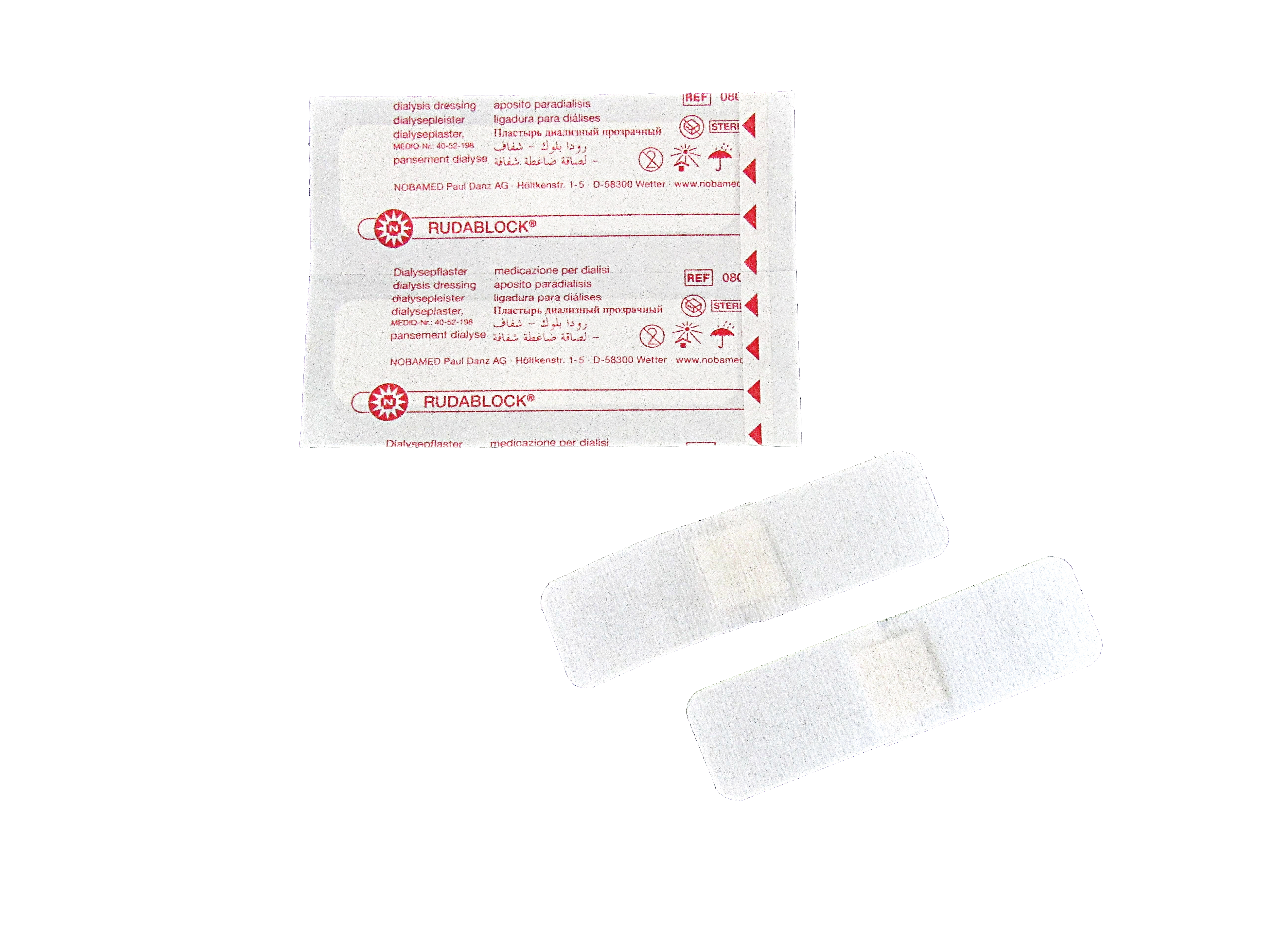 RUDABLOCK® Dialysepflaster, Pflaster, Druckpflaster, Wundpflaster, Wundauflage