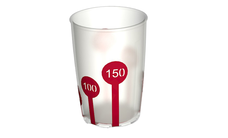 Becher mit Antirutsch-Skala 220 ml