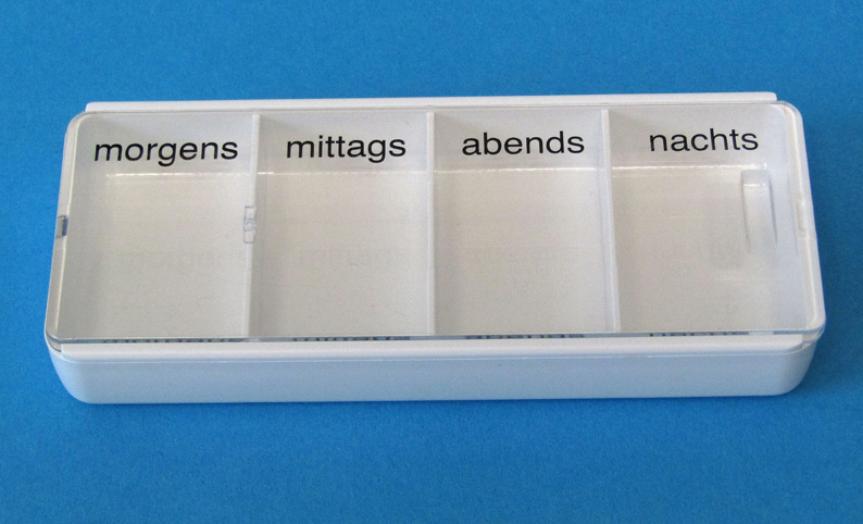 Medi 7 Wochendispenser, Medikamentenaufbereiter, Ersatzdispenser, Ersatzdeckel