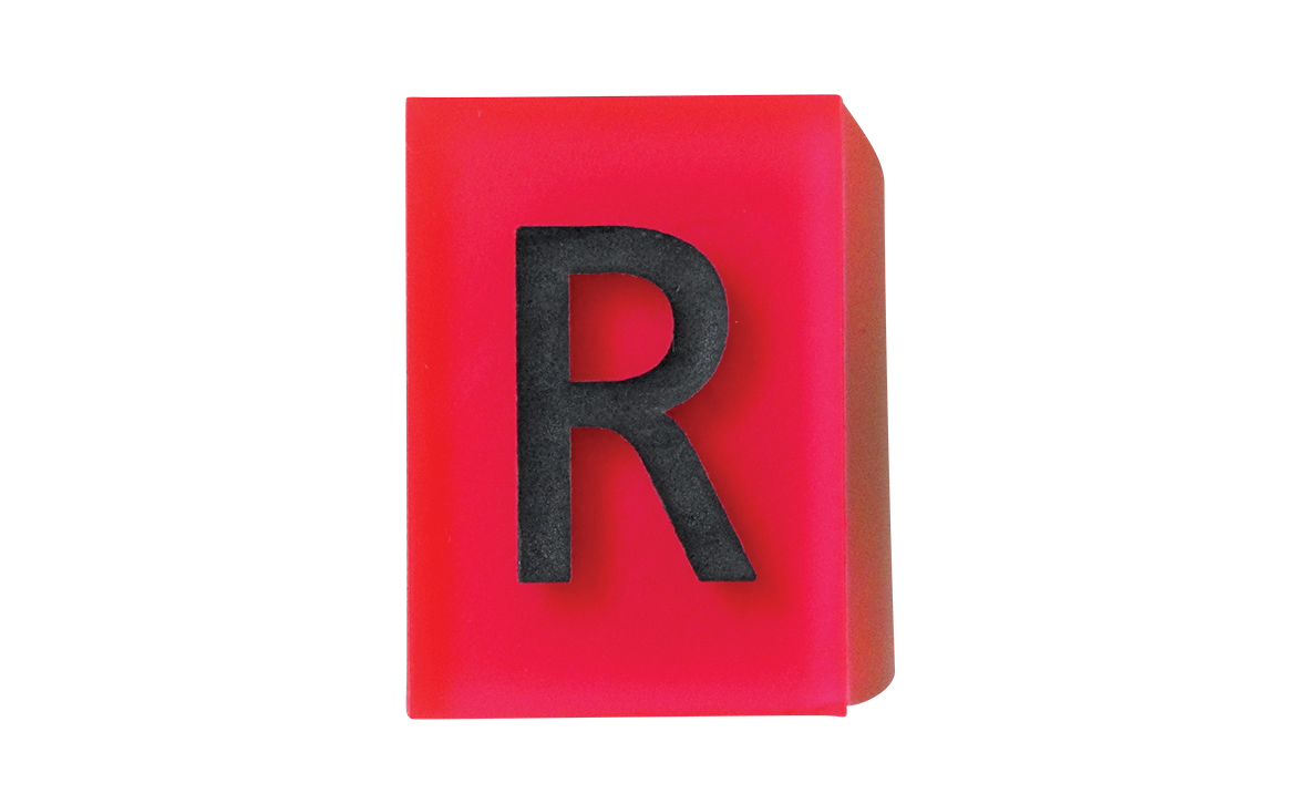 Röntgen-Bleibuchstaben, Markierungsbuchstaben