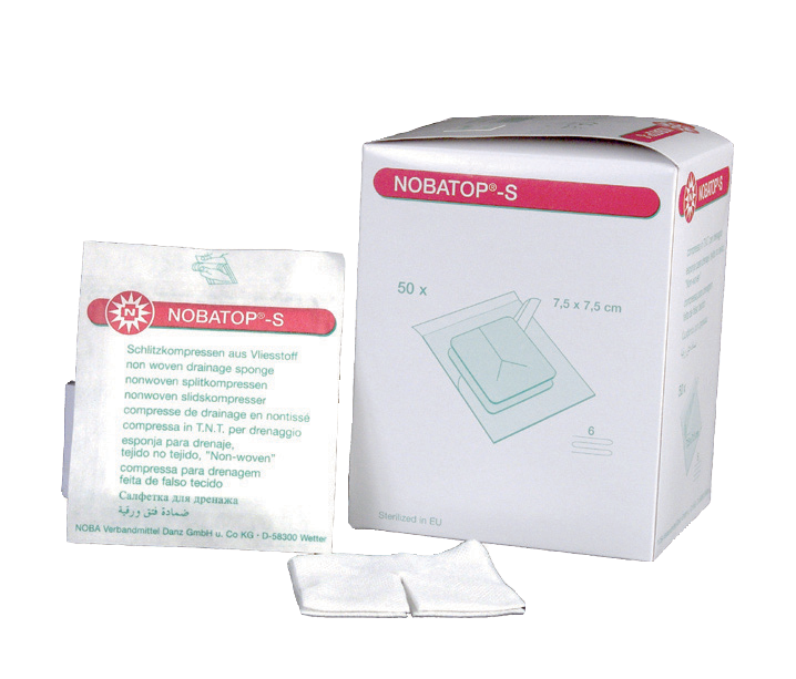 NOBATOP® S, Kompresse, Tamponade, Wundabdeckung, Schlitzkompresse