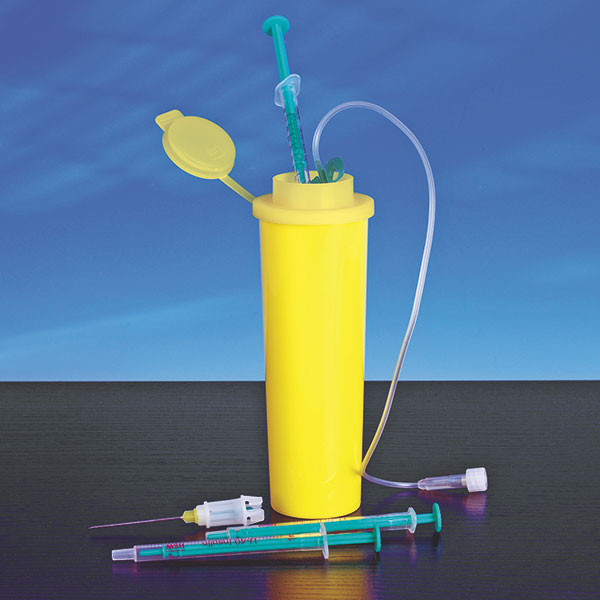 Kanülensammler - Taschencontainer, Kanüleneimer für Tasche