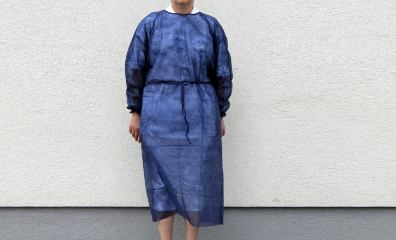 Besucherkittel blau