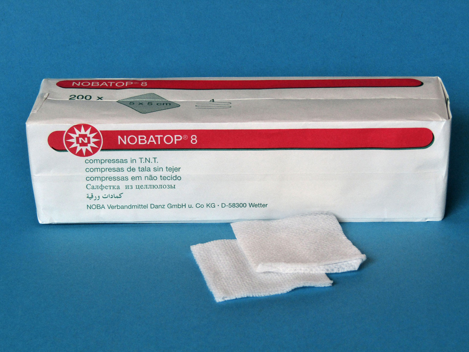 854006:NOBA TOP®-soft – Vliesstoffkompressen-unsteril, Kompresse, Tamponaden, Salbenverband