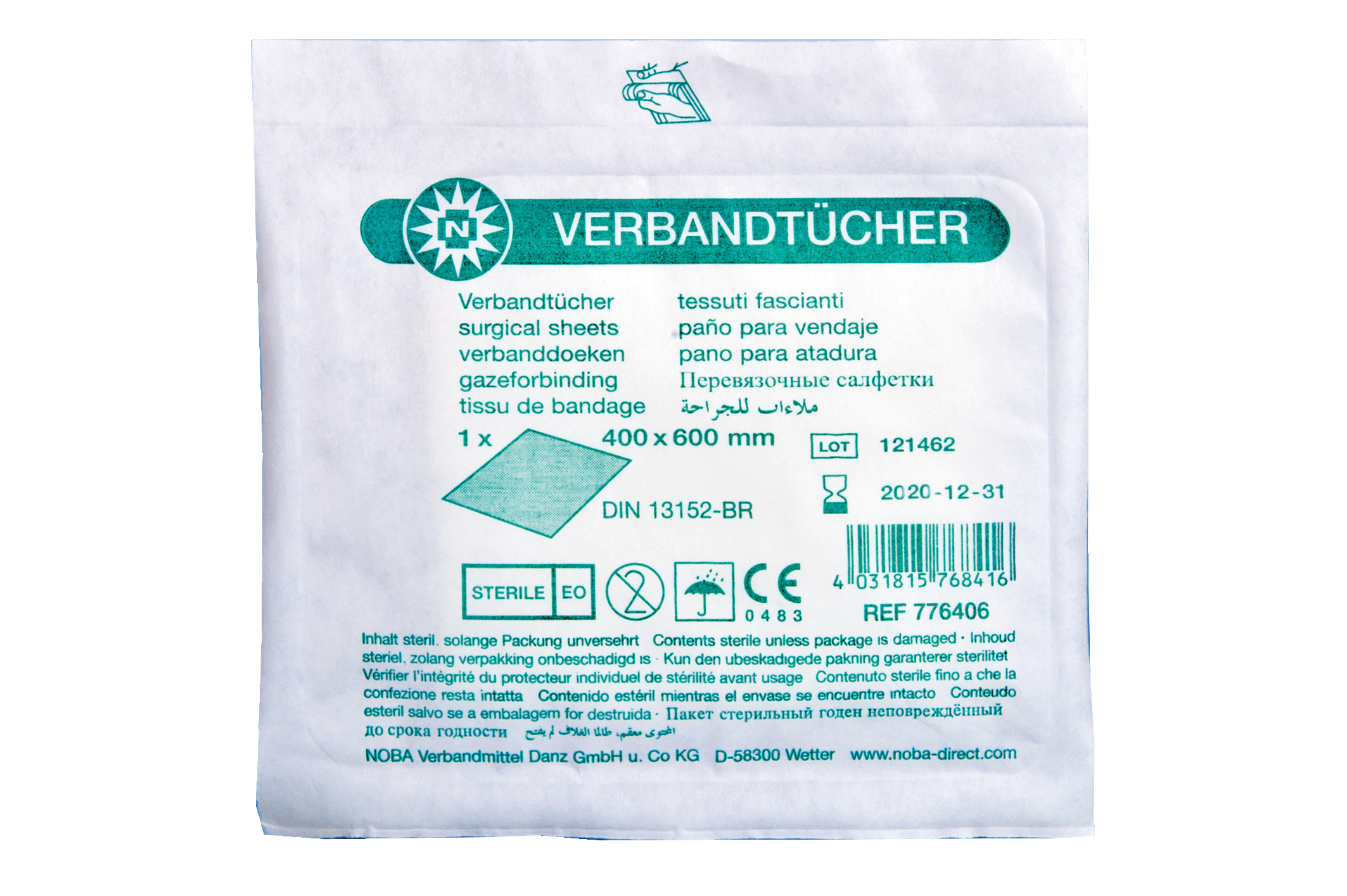 NOBA – Verbandtuch steril, Kompresstuch