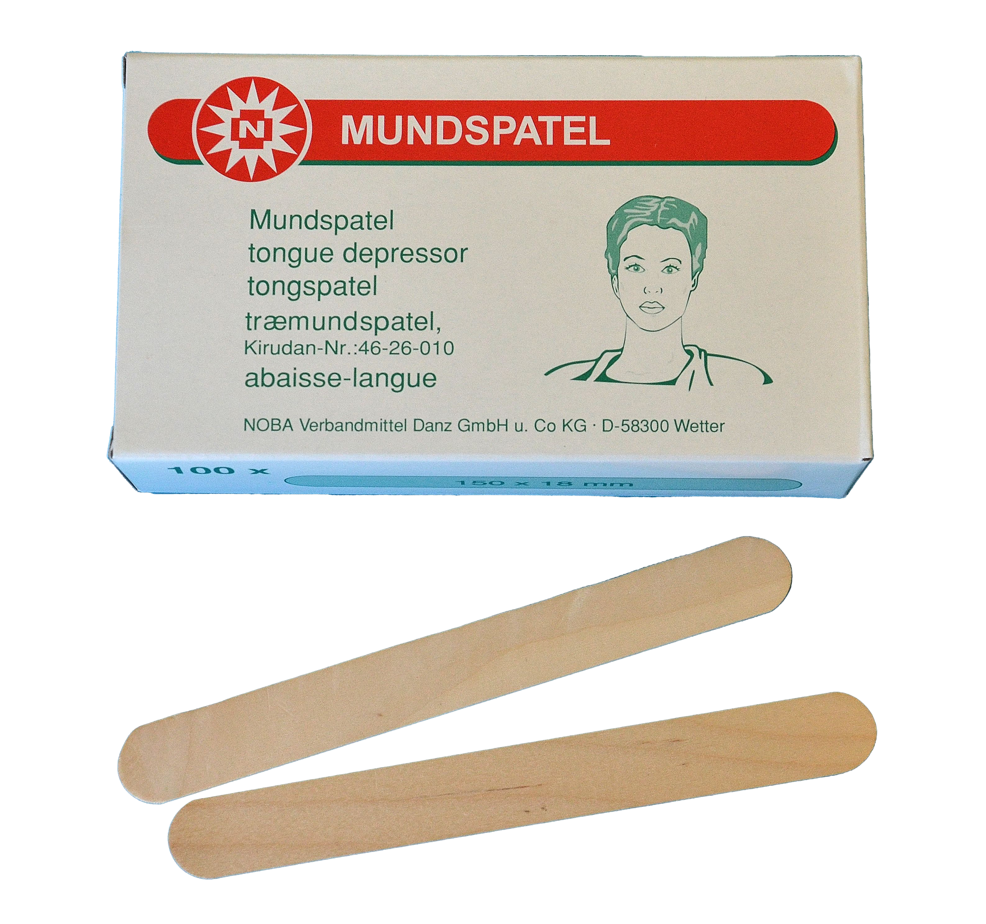 NOBA Holzmundspatel, Holzzungenspatel, Zungenspatel